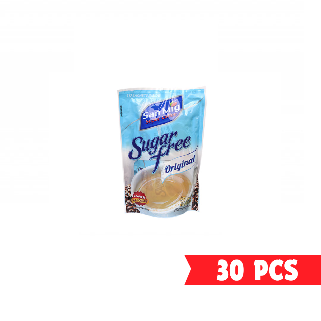 SAN MIG COFFEE 3IN1 SUGAR FREE ORIGINAL 30 SACHETS 9 GM