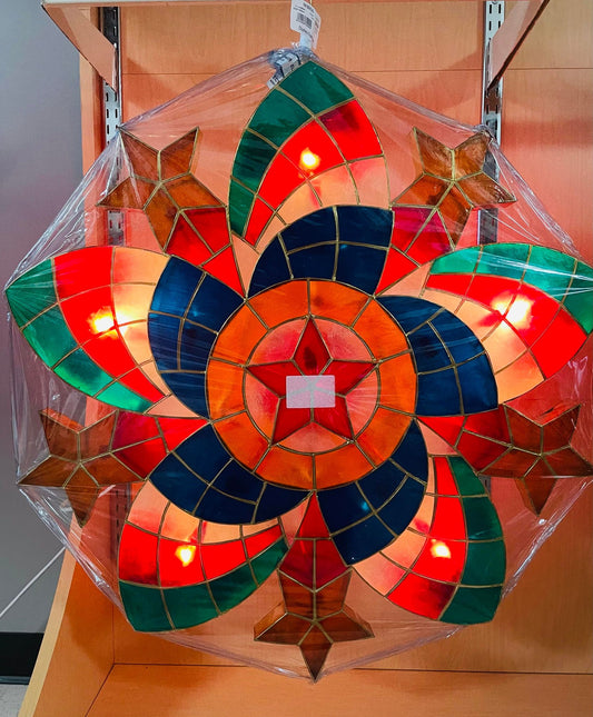 CAPIZ PAROL 31" WITH LIGHTS - Flower